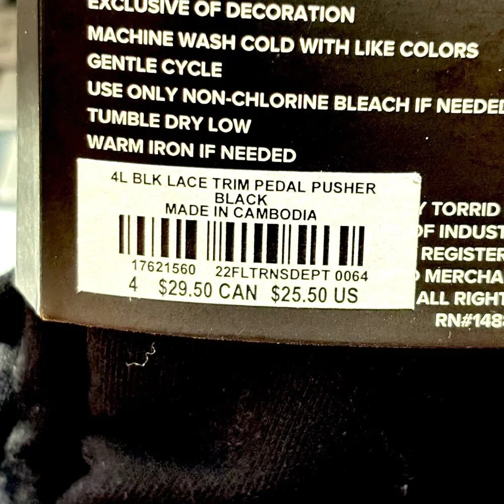 TORRID Elastic Waist Lace Trim Petal Pusher Leggings Plus Size 4X High Waist NEW - Picture 8 of 9